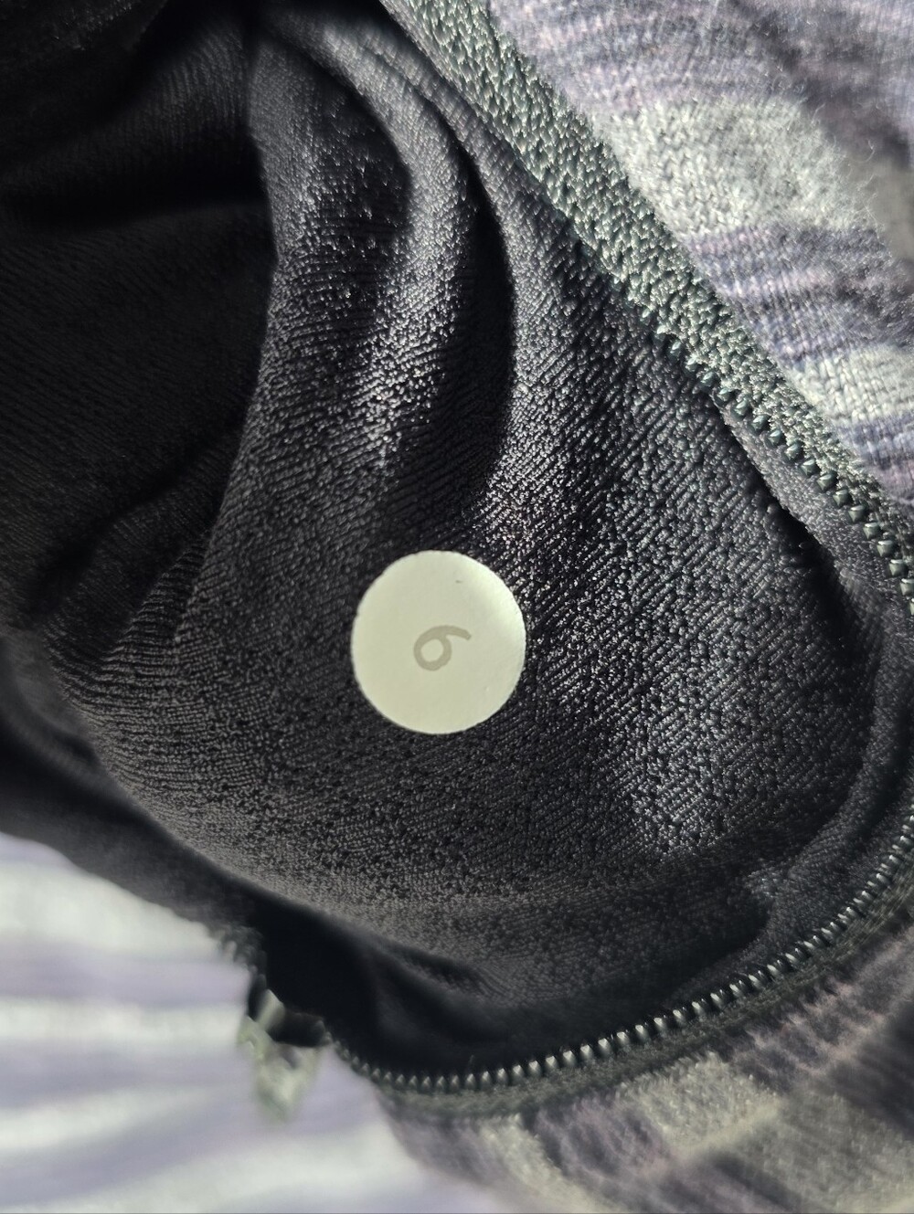 Lululemon Stride Jacket Black Stripes Galore Black Purple Size 6 - Picture 8 of 8